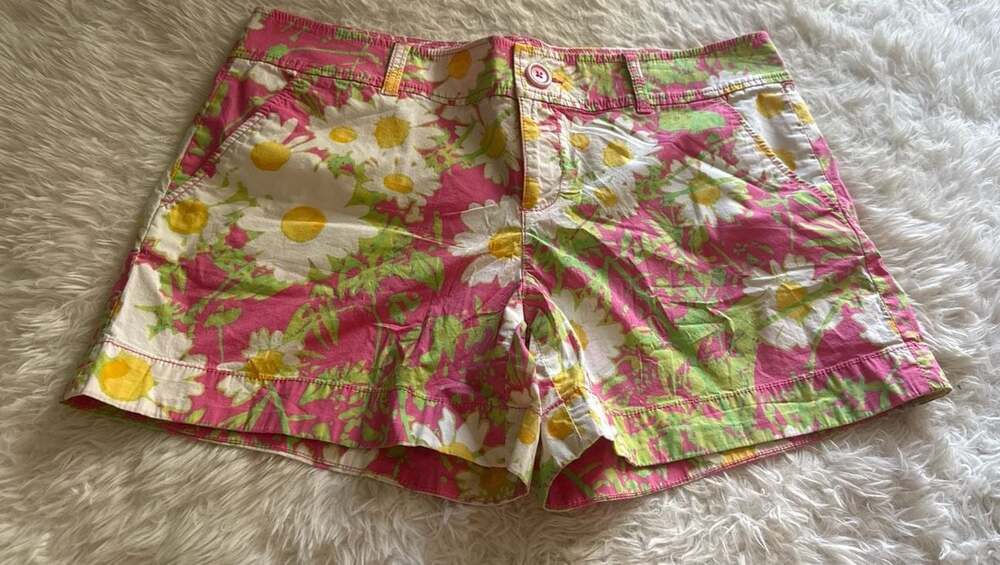 Lilly Pulitzer Callahan Daisy Floral Shorts Size 12